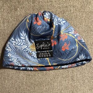 Sophie's World Floral Kids Beanie - Blue